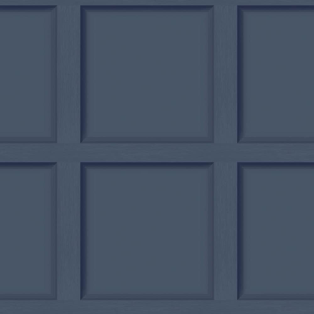 Holden Decor Modern Wood Panel Wallpaper Navy Blue 3D Effect Feature Wall 10m