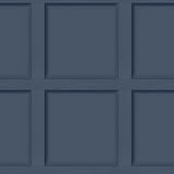 Holden Decor Modern Wood Panel Wallpaper Navy Blue 3D Effect Feature Wall 10m