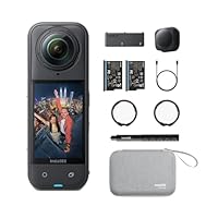 Insta360 X5 Essential Kit - Waterproof 8K 360 Degree Action Camera, High Dark Performance, Invisible Selfie Stick Effects, Rugged Replaceable Lens, 3-Hour Battery, Built-In Windguard and Stabilization
