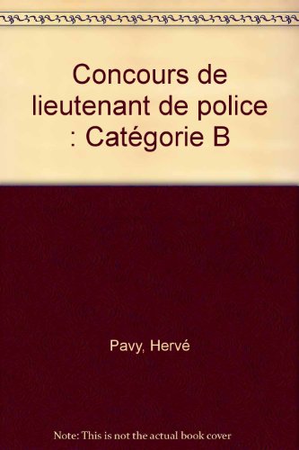 Concours de lieutenant de police