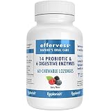 EFFERVESS - REPLENISH Probiotics and Digestive Enzyme Blend/ 60 Chewable Lozenges - 10 Billion CPU's - Best Probiotic  Digestive Aid  Most Comprehensive In Its Class of Chewable Probiotics and Digestive Enzymes -Includes Vitamin C  Delicious