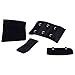 Porcelynne Black Bra Hook and Eye Replacement Closure with Silver Hardware - 2 Rows - 1 1/2