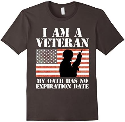 Mens US Army Veteran Military Tshirt Large Asphalt