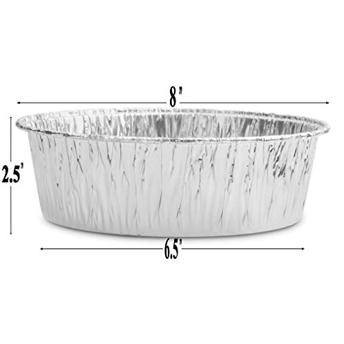 8-Inch Aluminum Dutch Oven Liner Pans (20 Count) Cake Pan and Extra Deep Aluminum Foil Pans for Baking and Camping - Thumbnail 2