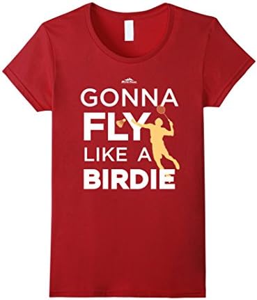 Women's Badminton T-Shirt - Gonna Fly Like A Birdie Medium Cranberry