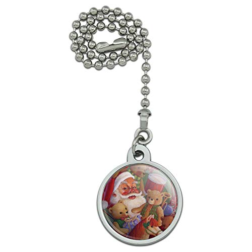 GRAPHICS & MORE Christmas Holiday Santa Teddy Bears Toys Ceiling Fan and Light Pull Chain