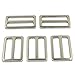 DGOL 10pcs 1-1/2 inch Slider Webbing Strap Tri Glide Buckles Zinc Alloy Tri-glide Slide Buttons Fasteners (Silver)