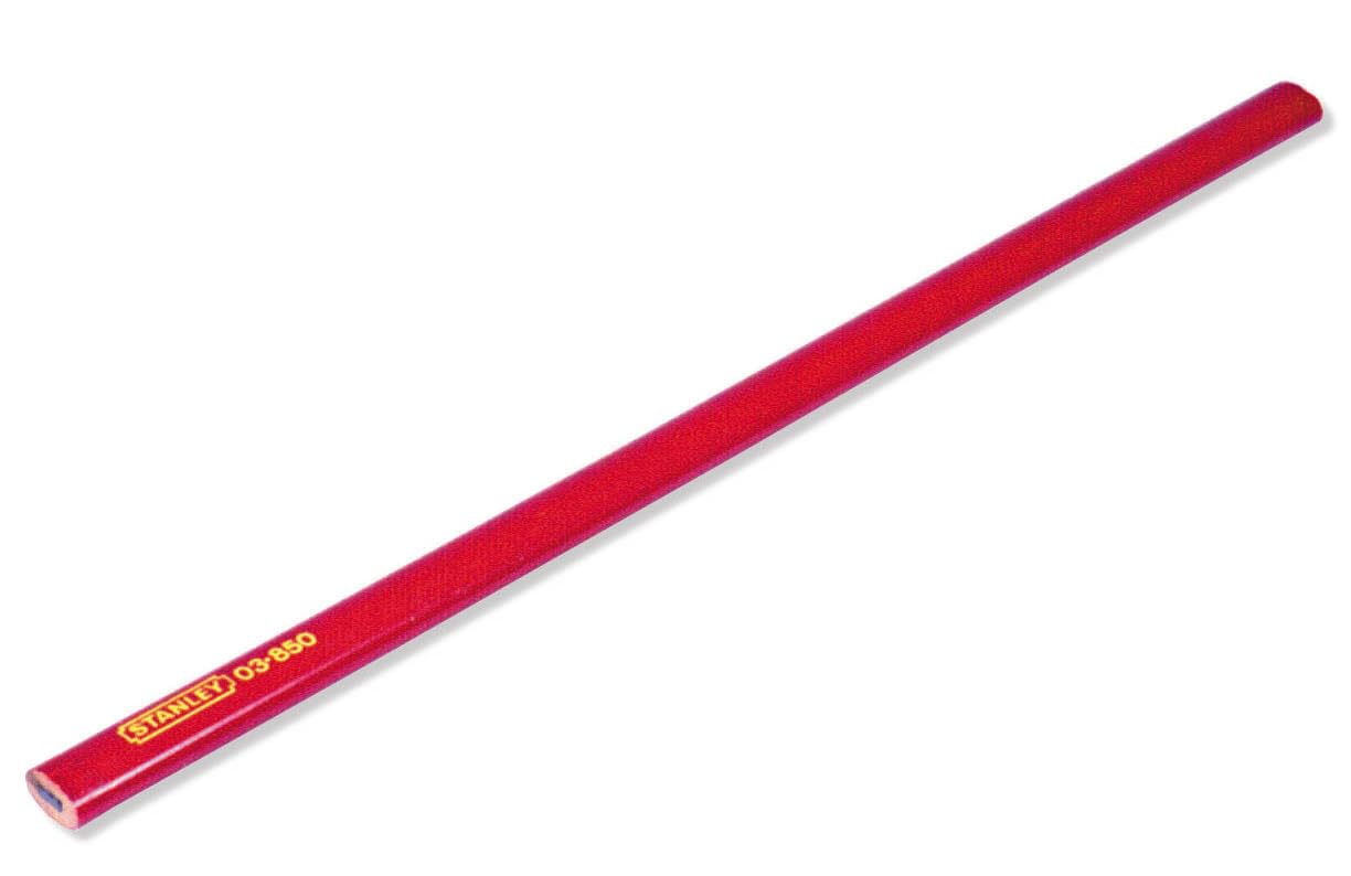 Stanley 1-03-850 Carpenters Pencil with Soft Lead, Red, 1 Count (Pack of 1)