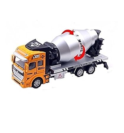 Parteet Pull Back Die Cast Cement Mixture Trucks Toy for Kids