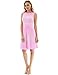 PattyBoutik Women Keyhole Back A-Line Dress (Pink and White 20 Small)