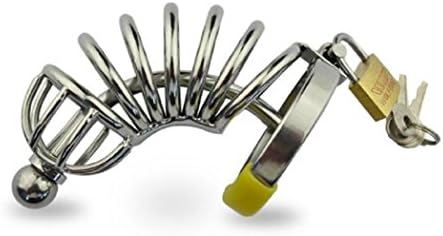Gaogoo Stainless Male Chasti-ty Device with Tube, 110mm Length 4B-55 (52mm Ring)