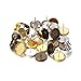 Kissitty 3 Colors Brass Post Stud Earrings Set Blank Flat Round Bezel Tray Cabochon Setting Fit for 12mm (30Pcs)