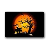 Fashion Decorative Door Mat Rug Horrific Halloween Night Art Bat Indoor/Outdoor/Floor Doormat 23.6