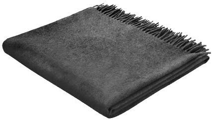 Bocasa 130 x 170 cm Biederlack Conny Plaid, Anthracite by Bocasa