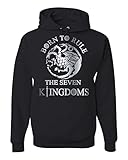 Jon Snow Born to Rule Game of Thrones Unisex Hoodie Sweatshirt (XL)