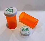 Plastic Prescription Vials/Bottles 25 Pack w/Caps Larger 13 Dram Size-NEW