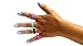 Size 7 Women's Silicone Wedding Bands 4 Pack Rings Pink Purple Teal & Black! (7)