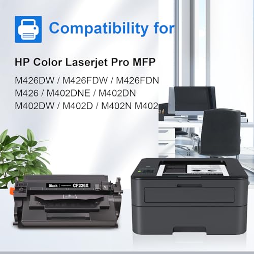 MYCARTRIDGE 26X Compatible for HP CF226X Toner for HP Laserjet Pro MFP M426fDW Toner for Laserjet Pro M402DNE M402N for CF226X CF226A 26A (1 Black)