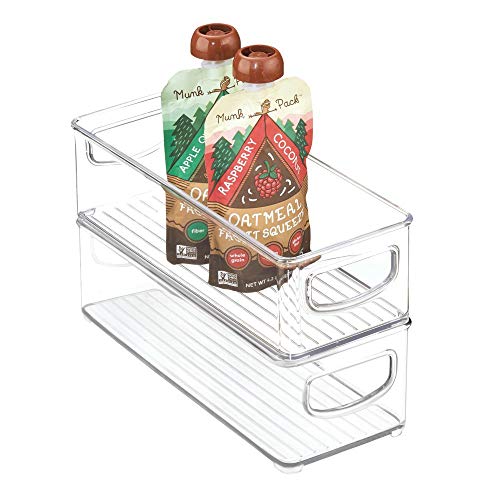 2 mDesign+Stackable+Plastic+Kitchen+Refrigerator