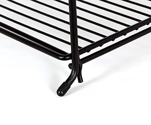 TQVAI 2 Tier Can Rack Organizer with Kitchen Roll Holder, Black - Thumbnail 7