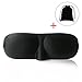 Hanie 3D Sponge Shading Sleep Mask Eyeshade Eye Shield Blinder For Travel, Rest, Shift Work, Meditation, Relieve Fatigue & Breathable, With A Free Velvet Bag, Black