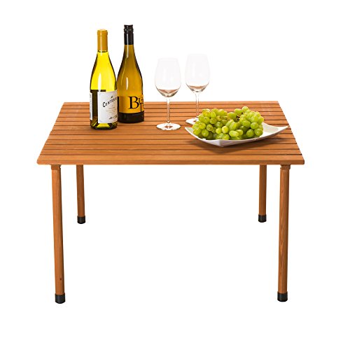 VYTAL Roll-Up Picnic Table (Brown) - Portable table perfect for outdoor
events, camping, beach, backyards, BBQ's and parties