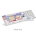 Logickeyboard LogicSkin cover Compatible With Avid Media Composer Apple Aluminum keyboard- LS-MCOM4-M89