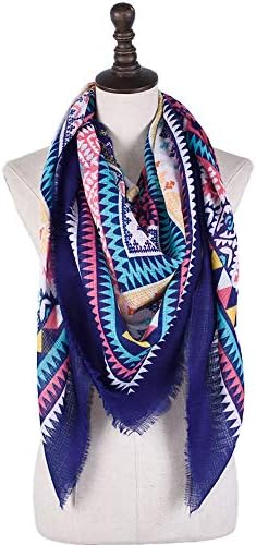 NOMSOCR Women Cotton Linen Scarf, Long Lightweight Winter Keep Warm Bohemia Shawl Scarves (Purple)