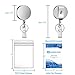Selizo 5 Packs Metal Retractable Badge Reels with ID Badge Holders Heavy Duty Keycard Holder with Key Chain Belt Clip