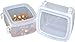 DryFur Pet Carrier Food Water Dish - Clear- Spill Resistant - Hook On Cups - Travel Kennel Bowls set of 2 (Small)
