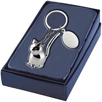 Ten KEYCHAIN CAT 3 D cod.EL7566 cm 10x3,5x2h by Varotto & Co, Chrome, S - Image 3