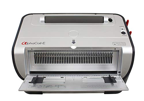 Akiles AlphaCoil-E Electric Coil Binding System, Punches 20 Sheets Per Punch, All Electric Operation, Includes Foot Pedal Switch, Fully Disengageable Pins, Free Crimper & Crimper Holder