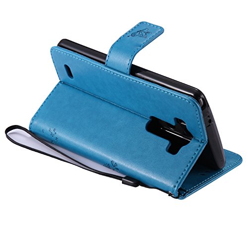 image for LG G3 Case ,Best Share Embossing Fashion Floral Countryside Pattern PU