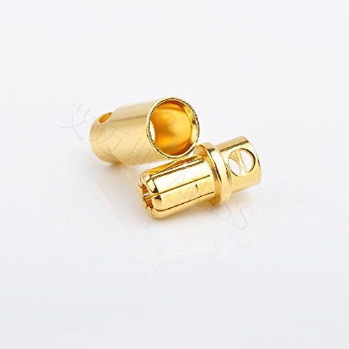 Lot( 5) 8.0mm Male Female Bullet Connector Plug Heavy Duty for RC Lipo- Amass Power Wire Connectors