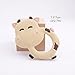 Baby Silicone Teether Infant Teething Toys Pendant BPA Free Can Chew Cow Textures Sensory Point Teething Accessories -Brown
