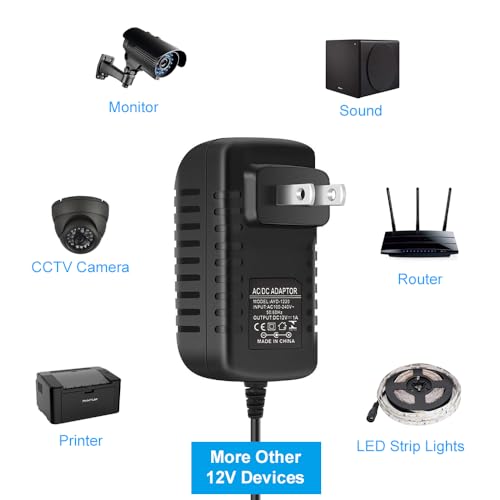 12V LED Power Supply, 12 Volt 1A 12W DC Power