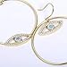 14K Gold Plated Evil Eye Earrings Gold Dangle Earrings for Women Asymmetrical Trendy Drop Earrings
