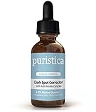Retinol 2.5 Serum for Wrinkles, Sagging Skin, Acne Dark Spots and Increased Collagen Production - 98% Natural, 72% Organic - Vitamin A, Vitamin E, Hyaluronic Acid - Puristica