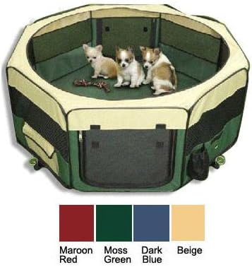 topPets Portable Soft Pet Soft Side Play Pen or Kennel for Dog, Cat, or other small pets. Great for Indoor and Outdoor