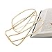 Abstract Line Choker Sculptural Cuff Style Outline Hollow Choker Plated Gold Necklace