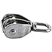 DasMarine 2 Pack M20 Double Pulley Block in 304 Stainless Steel Crane Swivel Hook Double Pulley Roller Loading (M20)