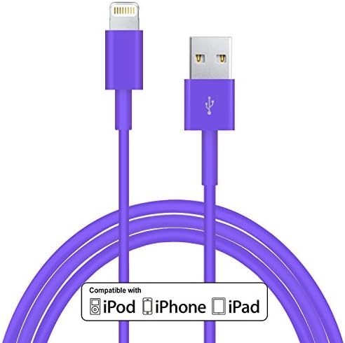iPhone Charger, Eashion Lightning Cable 2Pack 6FT 8-Pin Lightning to USB Charging Cord for iPhone 7 7 Plus 6 6s 6 plus 6s plus iPhone 5 5s 5c iPad iPod and More (Purple)