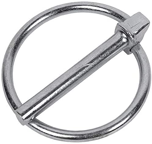 DOJA INDUSTRIAL | Quick Release Pins | 50 Units 10mm Diameter x 46mm Long | Zinc Plated Galvanised Steel | Pull Ring Lynch Pin | Safety Locking Cotter Pins for Boat, Bike, Trailer, Tractor, Yacht