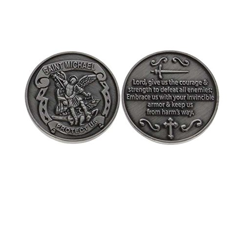 St Michael Coins Protect Us for Military Armed Services, Police, Law (2 Coins