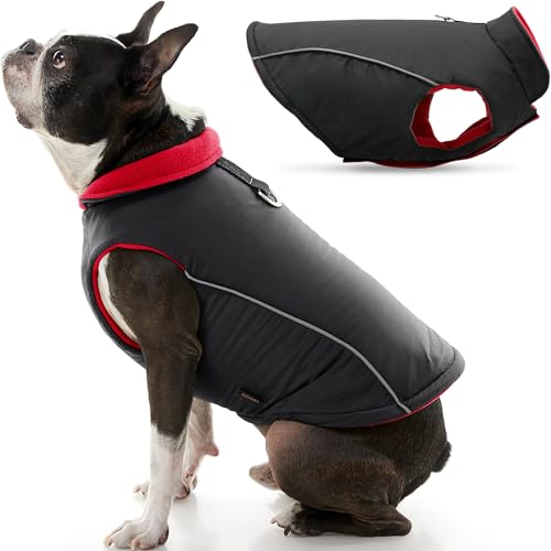 Gooby Sports Vest Dog Jacket - Black, X-Large - Reflective Dog Vest with D Ring…