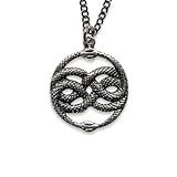 Moon Raven Designs - Silver Auryn Pendant Necklace - Solid Sterling Silver Hung on a Matching 24 Inch Chain - Fashion Jewelry