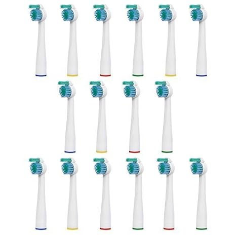 16 stk (4x4) E-Cron® Aufsteckbürsten, Kompatibel Ersatbürsten für Philips Sonicare Sensiflex. Passend an alle elektrischen Za