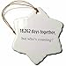 3dRose ORN_112217_1 18262 Days Together But Whos Counting Happy 50th Anniversary Snowflake Ornament, 3-Inch, Porcelain