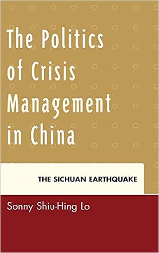 The Politics Of Crisis Management In China The Sichuan Earthquake Amazon Co Uk Lo Sonny Shiu Hing 9780739139523 Books