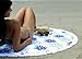 Bonita Beach Collection Round 'Roundie' Beach Towel Thick Terry Cotton with Fringe Tassels - Various Designs & Colors (The Maui (Blue Pineapple))